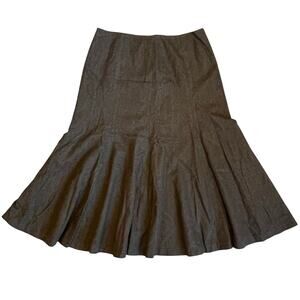 Lauren Ralph Lauren Women’s Sz 8 Green Wool Pleated Trumpet Midi Skirt High Rise